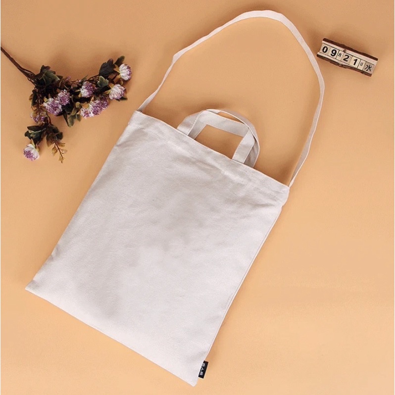 Túi vải bố , Túi canvas trơn không khoá kéo kích thước lớn 35x36 cm đựng laptop văn phòng phẩm