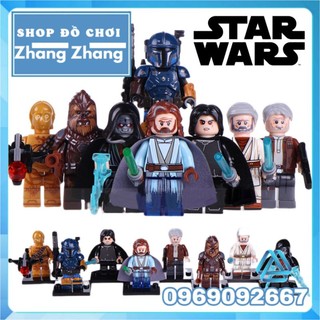 Đồ chơi Xếp hình Star Wars C-3PO Ben Skywalker - Tarfful - Han Solo - Paz Vizla - Palpatine - Obi-wan Minifigures WM6091