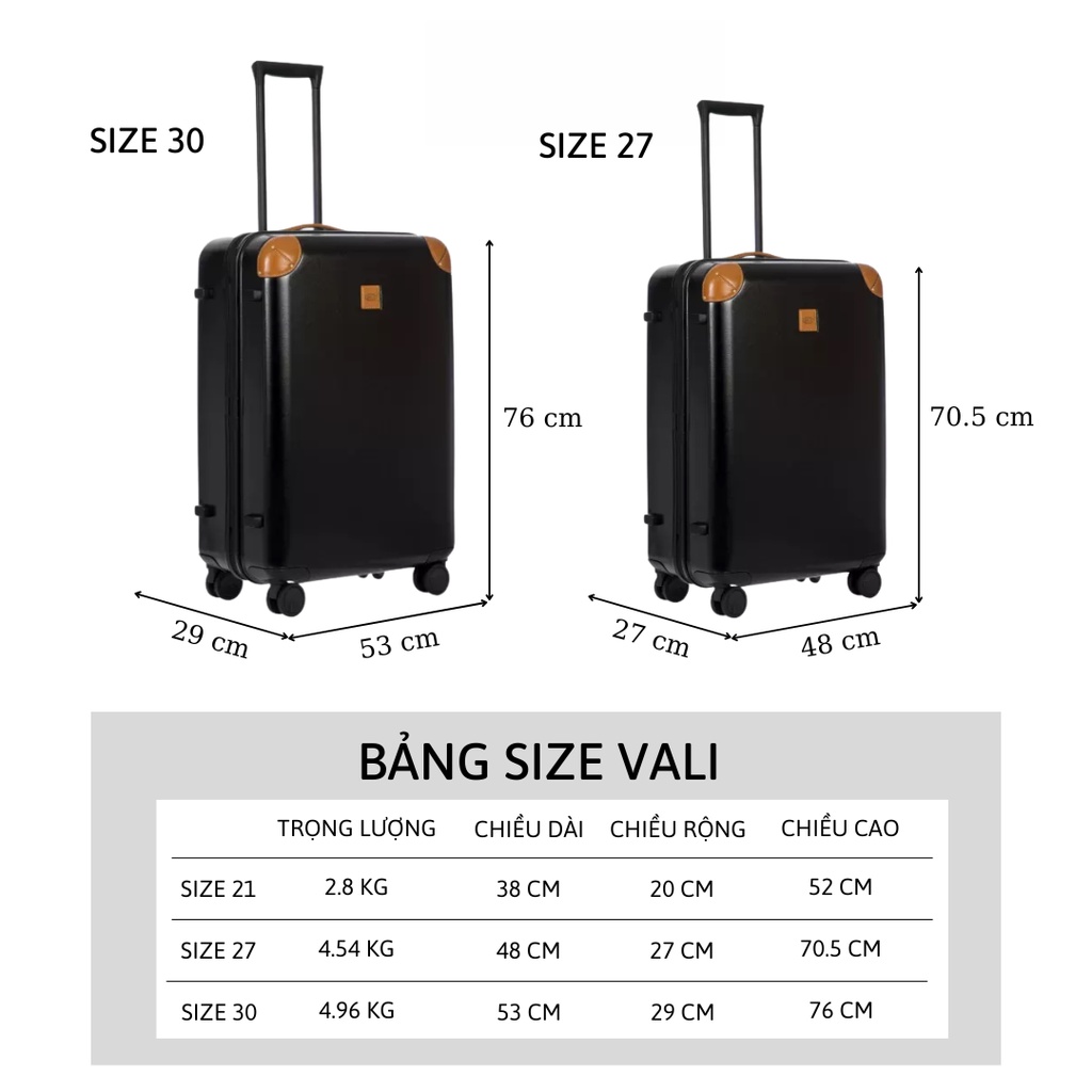 Vali kéo du lịch thời trang BRIC’S Amalfi size 21/27/30 inch siêu bền và nhẹ, chống va đập, chống xước và đàn hồi tốt