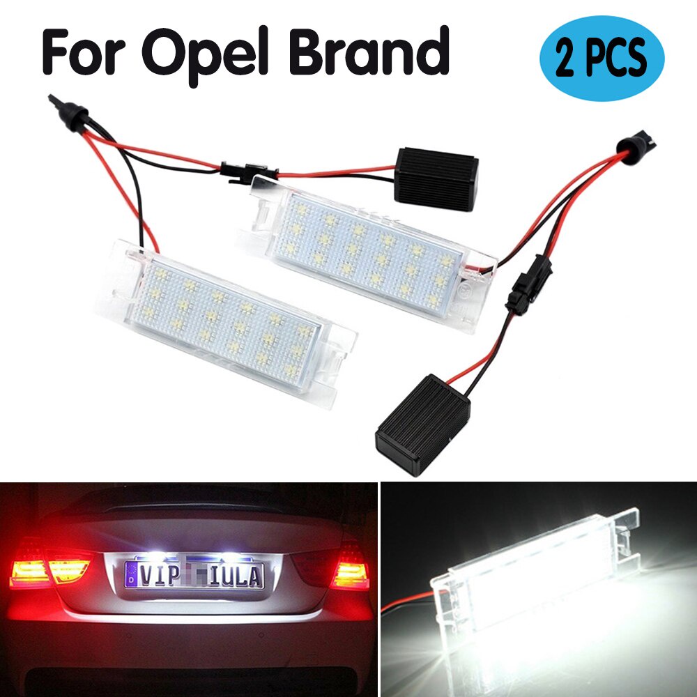 Set 2 Đèn led Biển Số Xe Ô Tô Opel Astra H J Insignia Zafira B Corsa C D E Meriva A B