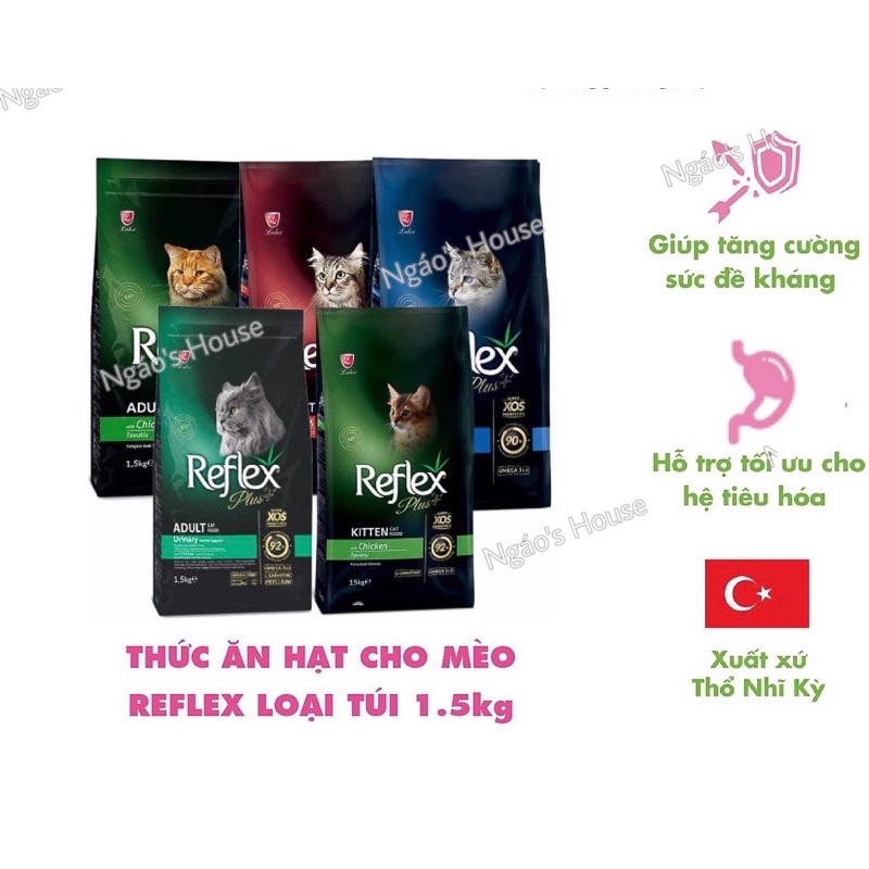 Thức ăn hạt Reflex Plus dành cho mèo 1.5kg