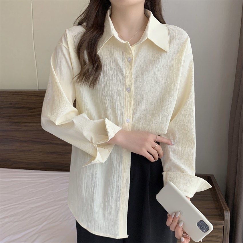 Áo Sơ Mi Dài Tay Chống Nắng Phong Cách Pháp Thời Trang Mùa Thu Mới Cho Nữ