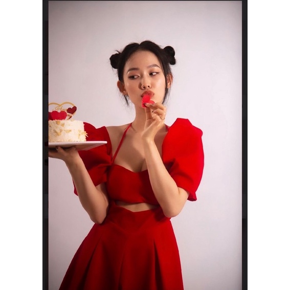 JUMPSUIT ĐÊM ĐỎ đồ bay liền thân chất nhung đỏ tươi