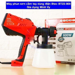 Máy phun sơn cầm tay dùng điện btec bt23-800 công suất cực mạnh 600w - sơn dầu sơn nước chính hãng