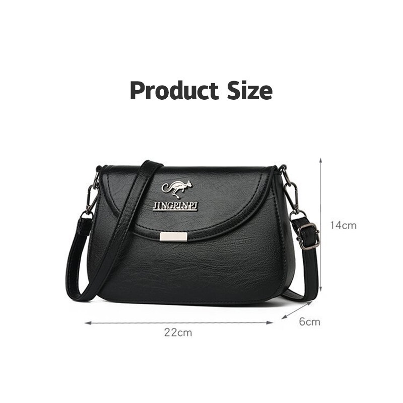 Mischa Túi Đeo Chéo Da PU Hình Vuông Cỡ Lớn Màu Trơn Đơn Giản Dễ Phối Đồ Thời Trang Cho Nữ