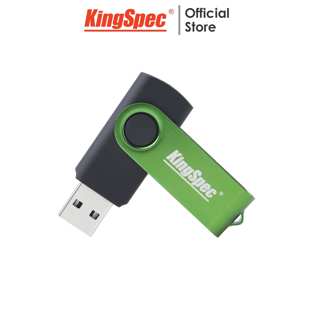 USB KingSpec 32GB / 64GB / 128GB 2.0, thiết kế kim loại, Logo khắc Laser - Hàng Chính Hãng