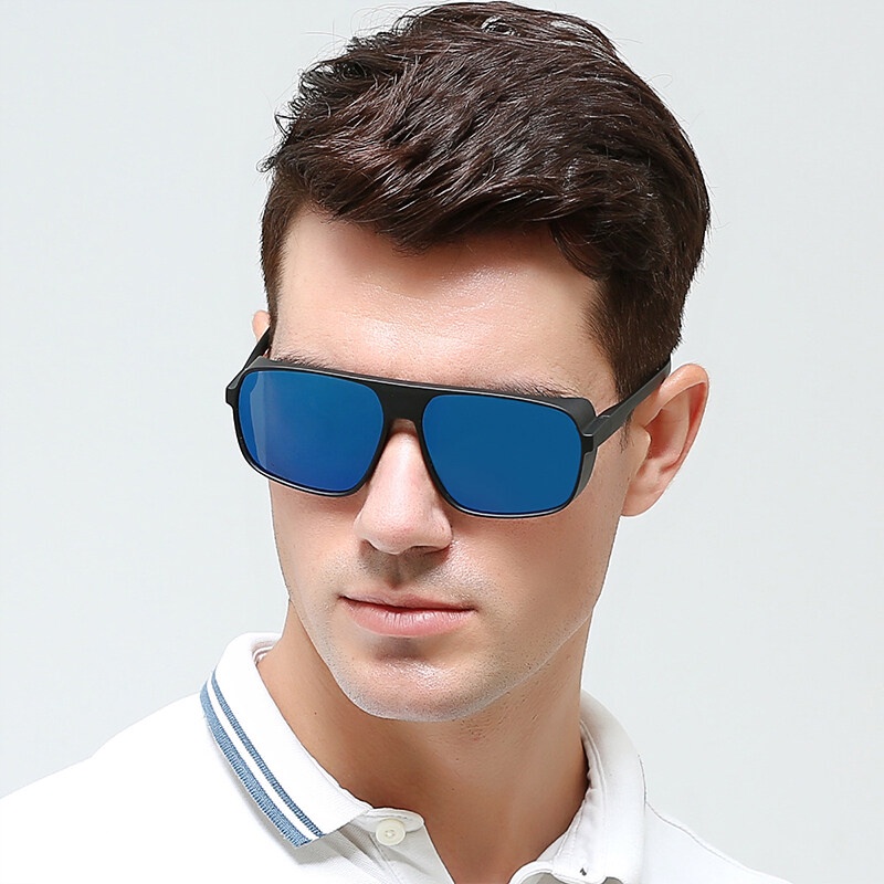 Kính Mát Một Mảnh Gọng Vuông Lớn Nhiều Màu Sắc Phong Cách Âu Mỹ 2022 Dành Cho Nam Nữ