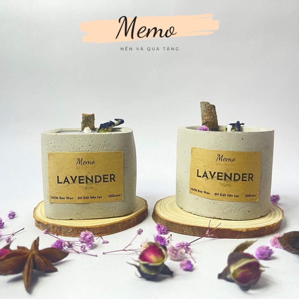 Nến thơm cốc xi măng thư giãn mini, Candle cup handmade tinh dầu thiên nhiên
