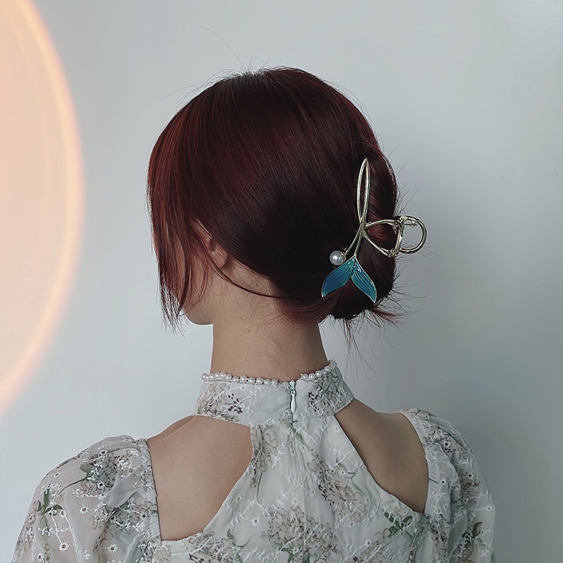 Kẹp Tóc Đuôi Cá Đính Ngọc Trai Nhân Tạo Thời Trang