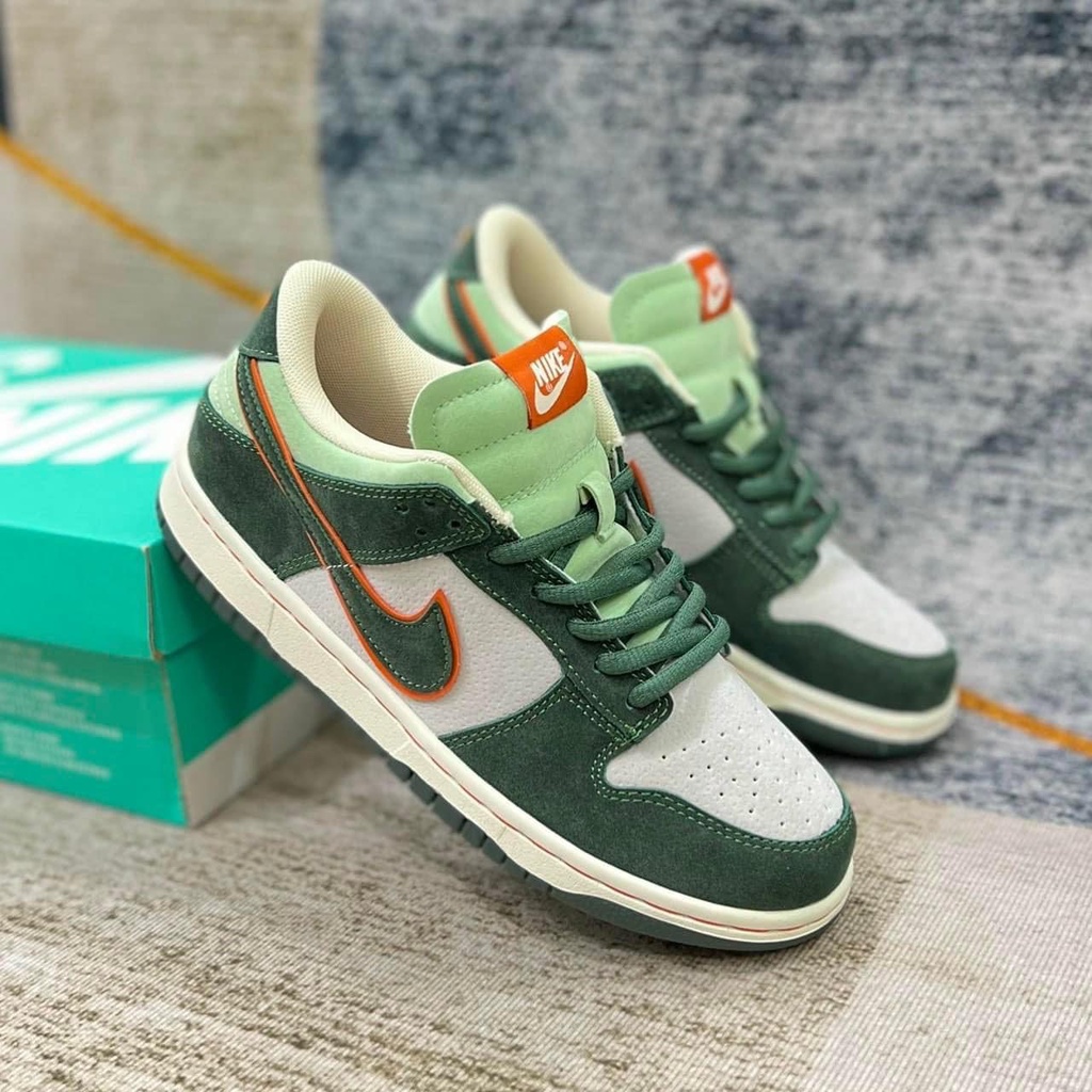 Giày _Nike Sb Màu Xanh Rêu Móc Cam Bản S,cấp FullBox Cực Xịn