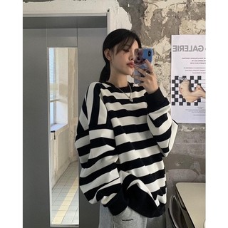 Áo nỉ kẻ dày form oversize 4 màu ( có sẵn )