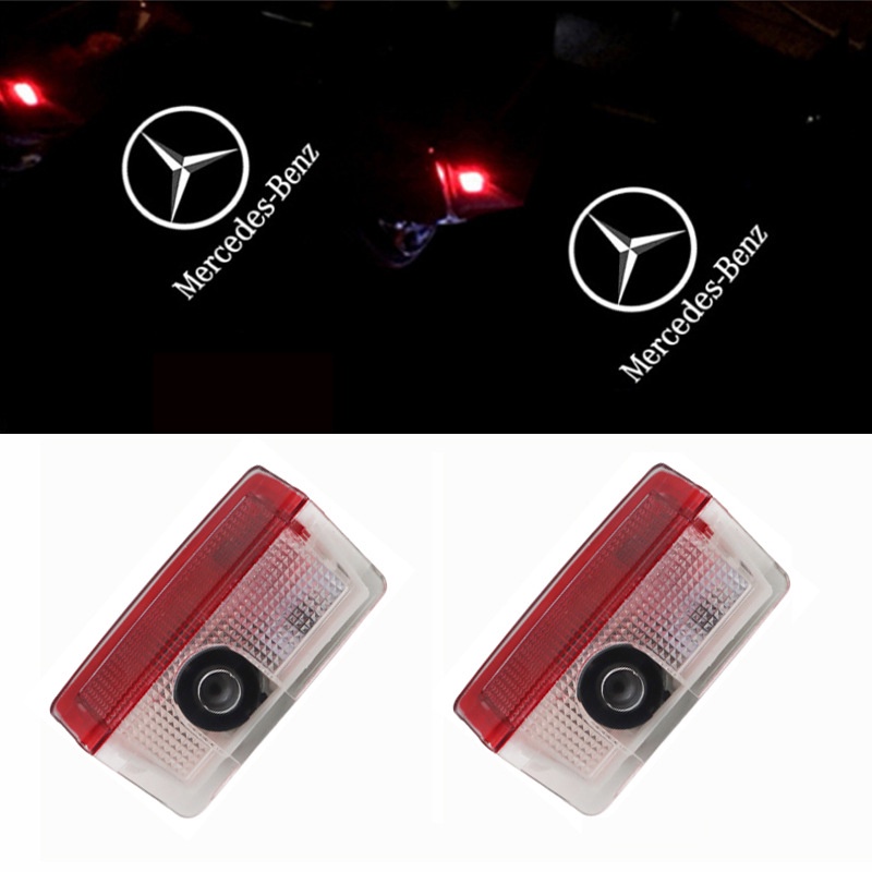 Bộ 2 Đèn LED Chiếu Logo Gắn Cửa Xe Hơi Benz A / B / C / E / G / GLS / GLC / GLB / GLA