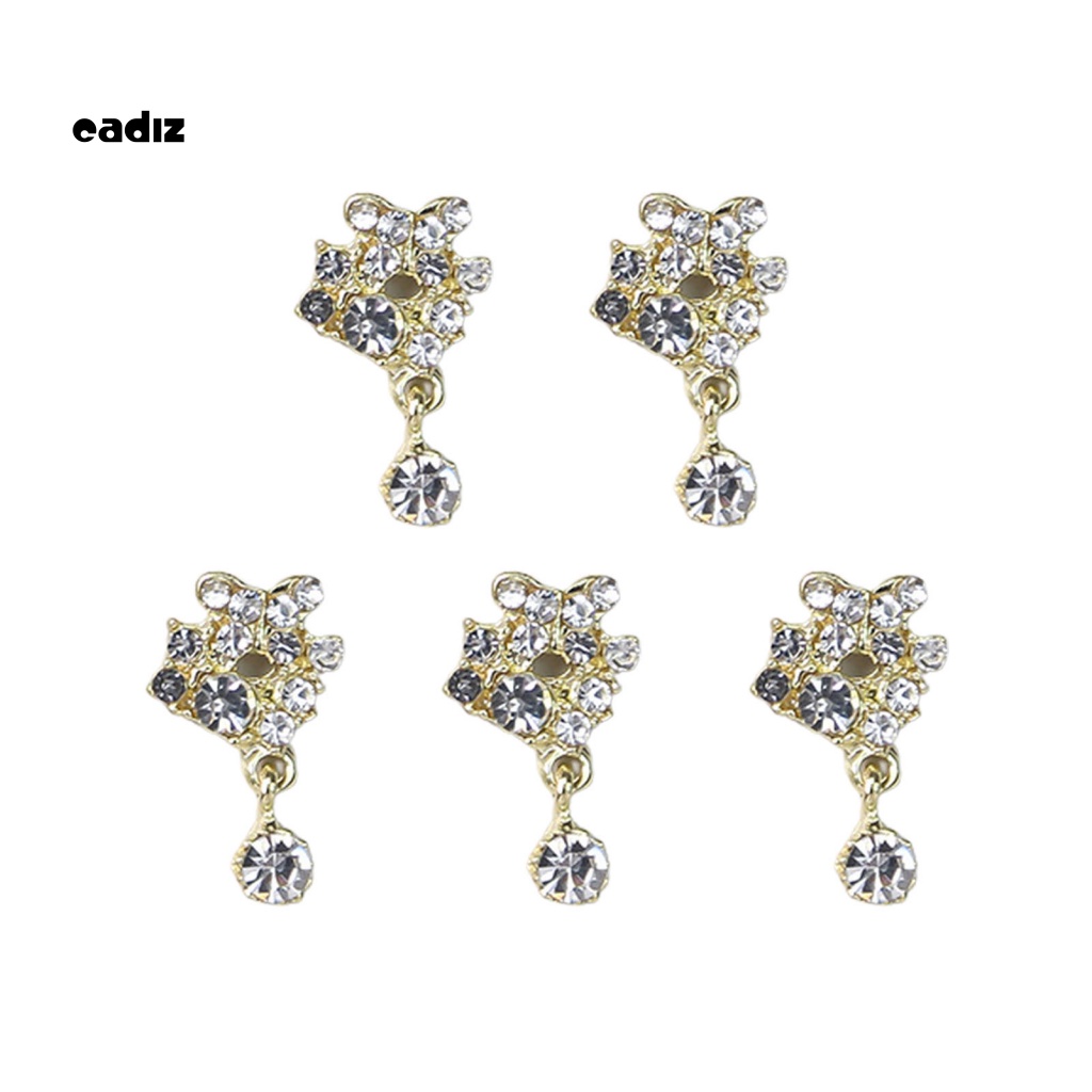 Set 5 Phụ Kiện Nơ 3D Lấp Lánh Trang Trí Móng Tay Sang Trọng