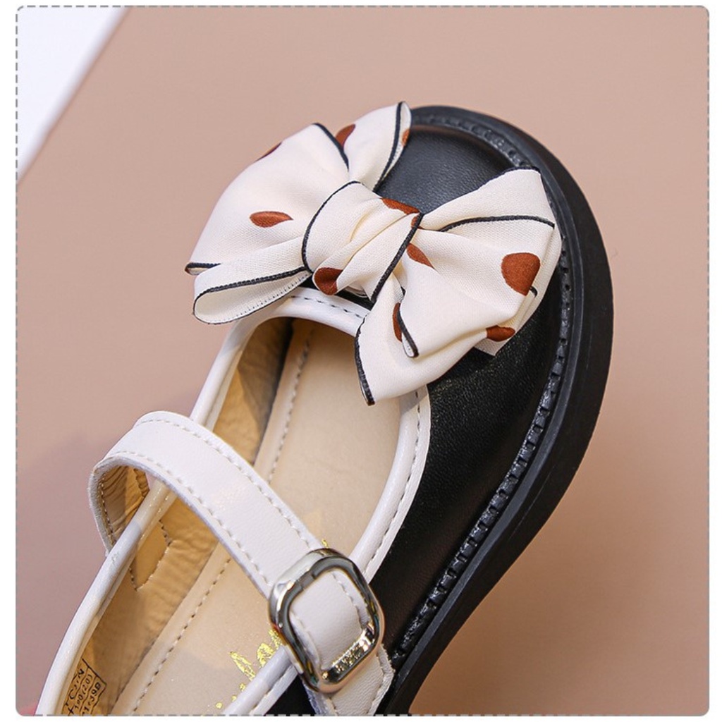 Giày búp bê bé gái Giày búp bê đính nơ dễ thương cho bé gái