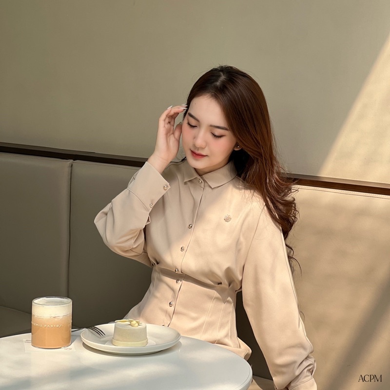 Chloris dress / Váy sơ mi dáng ngắn nhún li