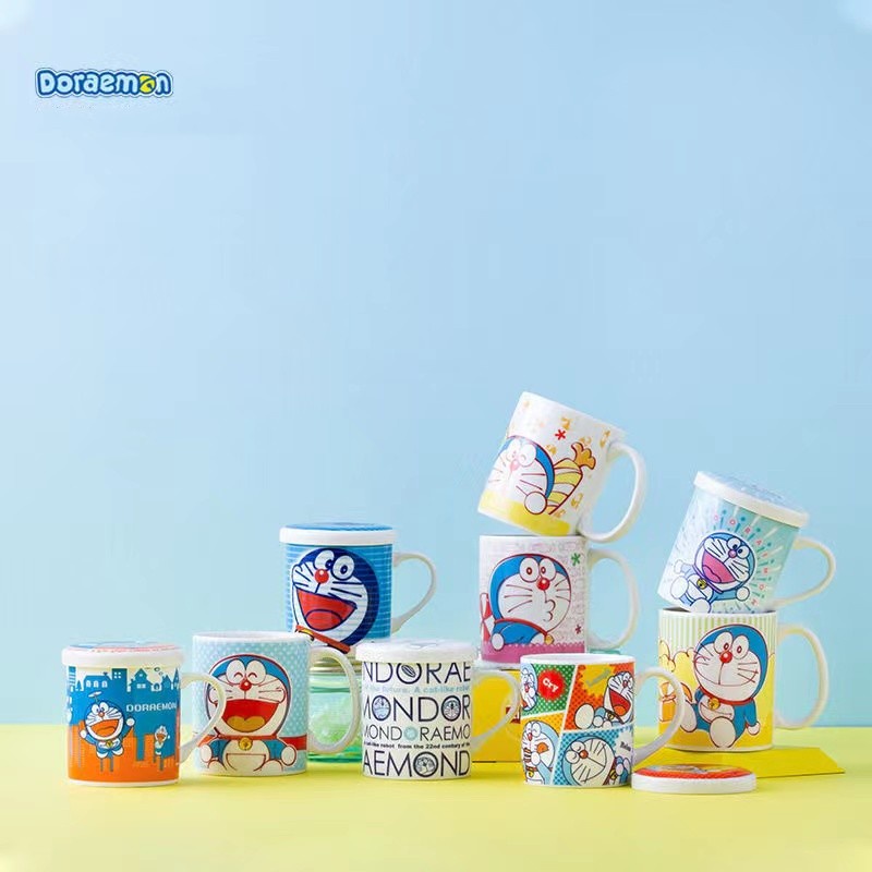 Cốc Sứ Uống Nước In Hoạt Hình Doraemon Dễ Thương Dùng Làm Quà Tặng Cho Cặp