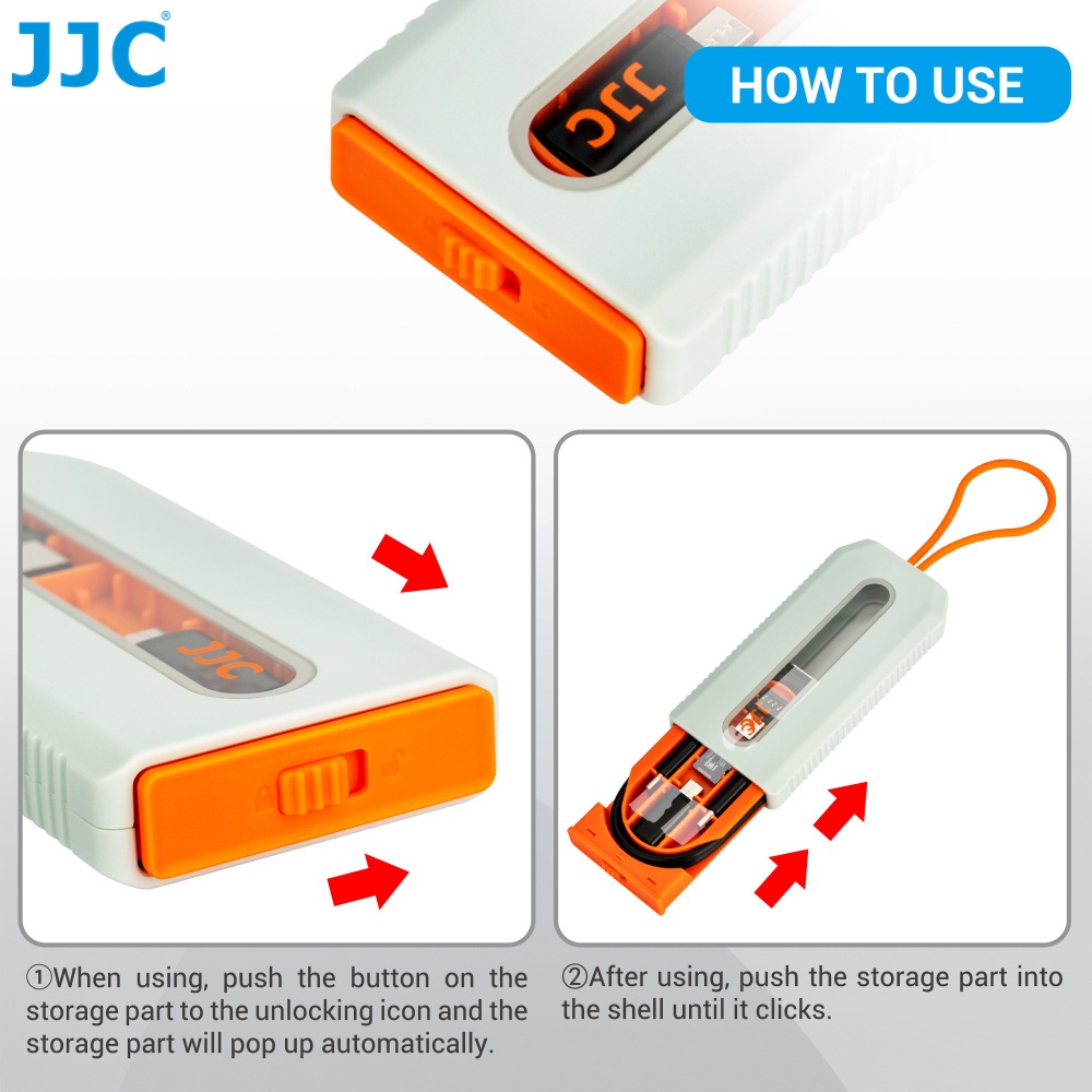 Bộ chuyển đổi dữ liệu JJC 6 trong 1 với cáp đôi Type-C/Type-C sang Lighting/Type-C sang Micro USB/Type-C sang Type-A/OTG
