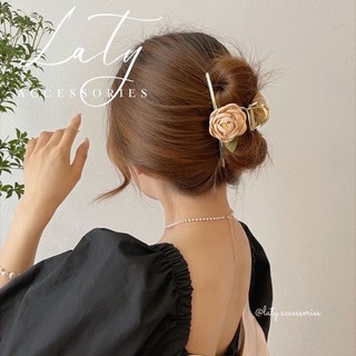 Kẹp tóc phong cách Hàn Quốc cỡ lớn, Cặp càng cua mạ vàng Hottrend LatyAccessories