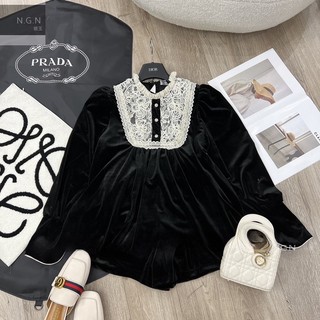 Set Nhung Phối Cổ Ren