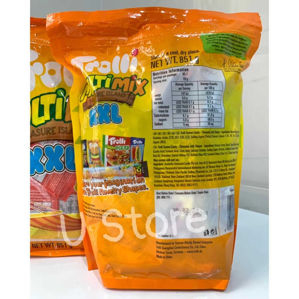 Kẹo dẻo hỗn hợp Trolli multi mix XXL 851g family pack