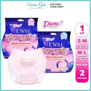 Băng quần Diana Sensi 360 độ Băng Quần Ban Đêm 2 Size S-M và M-L (1 Bịch 2 Cái)