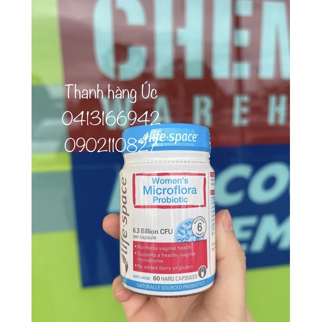 Men vi sinh phụ nữ Life Space Women's Microflora Probiotic 60 viên