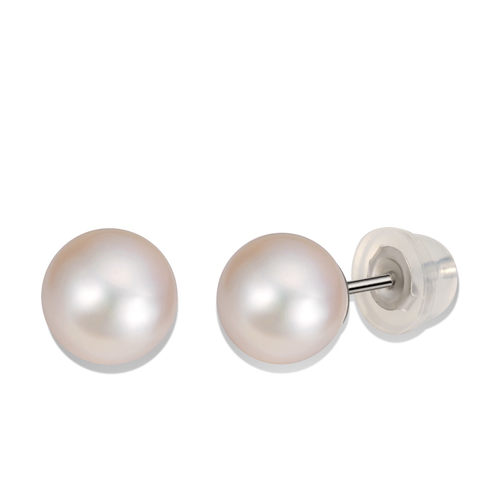Khuyên Tai Bạc Ngọc Trai Phú Quốc Cao Cấp Long Beach Pearl HEEAS06FL009