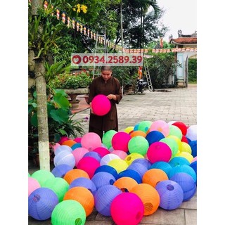 Lồng Đèn Giấy Tròn Đủ Màu