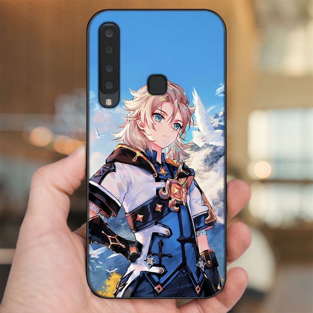 Ốp lưng Samsung A9 2018 viền đen in hình Albedo Genshin Impact