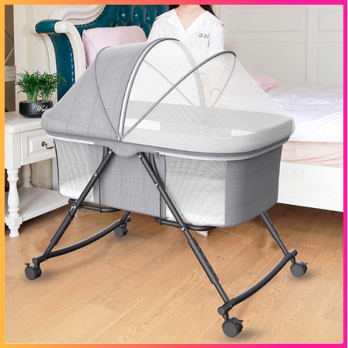 Nôi Cho Bé Đa Năng Điều Chỉnh Độ Cao ( Kèm Màn Vầ Nệm ), Nôi sơ sinh Cho Bé Gấp Gọn Từ 0 Đến 2 tuổi