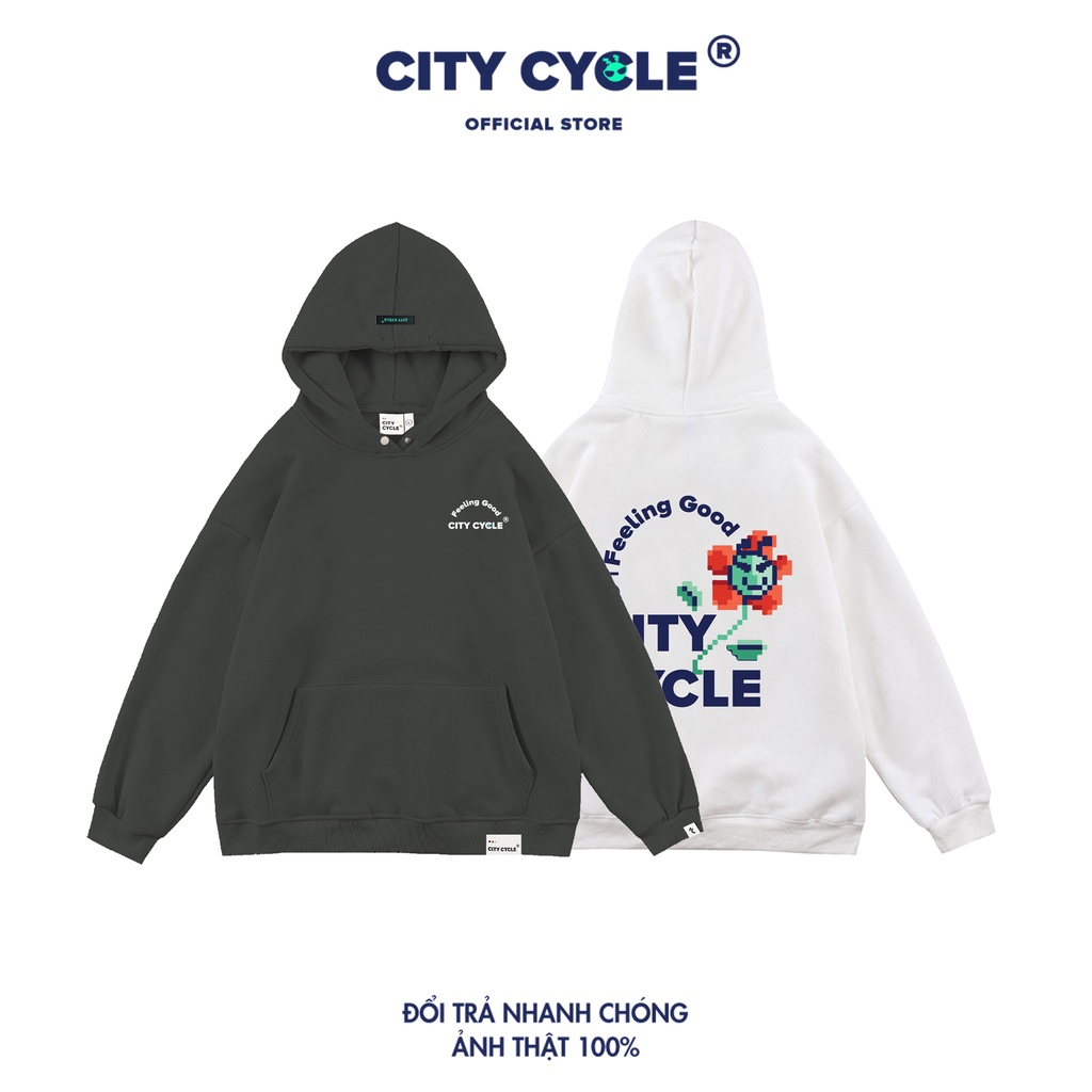 Áo hoodie Feeling Good City Cycle nỉ bông cotton form rộng oversize unisex