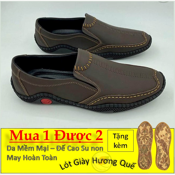 Giày Lười ( Mọi ), Da Bò Thật 100% ,không dán keo , khâu đế 100% , Đế Cao su nguyên khối , BH trọn Đời