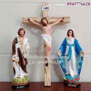Bộ tượng bàn thờ Chúa 40cm composite