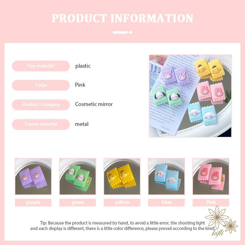 Kẹp Tóc Càng Cua Nhiều Size Nhỏ Mini Đính Charm Sanrio Kuromi Melody Cinnamoroll Resin