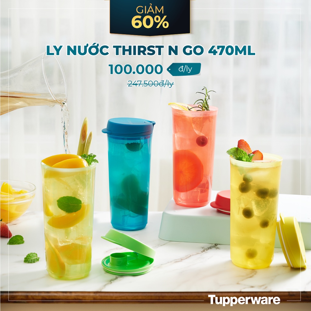 Ly Nước Tupperware Thirst N Go 470ml