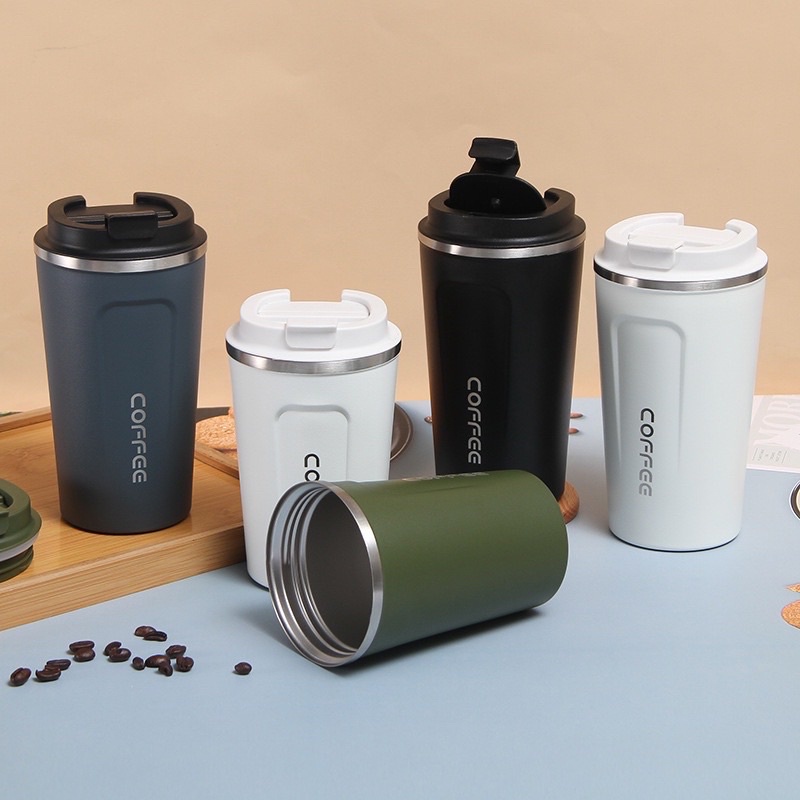 Ly giữ nhiệt coffee holic nóng lạnh cao cấp, Cốc giữ nhiệt inox 304 cầm tay dung tích 510ml pha cà phê giữ nhiệt 8 giờ