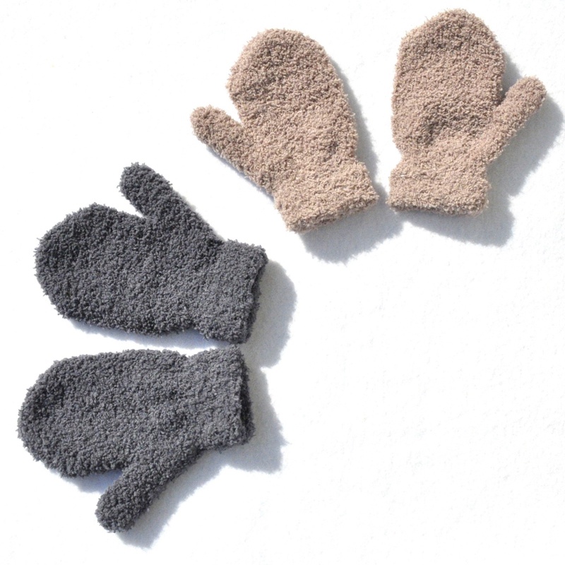 Sf Găng Tay Nhung Dày Dặn Giữ Ấm Mùa Đông Cho Bé