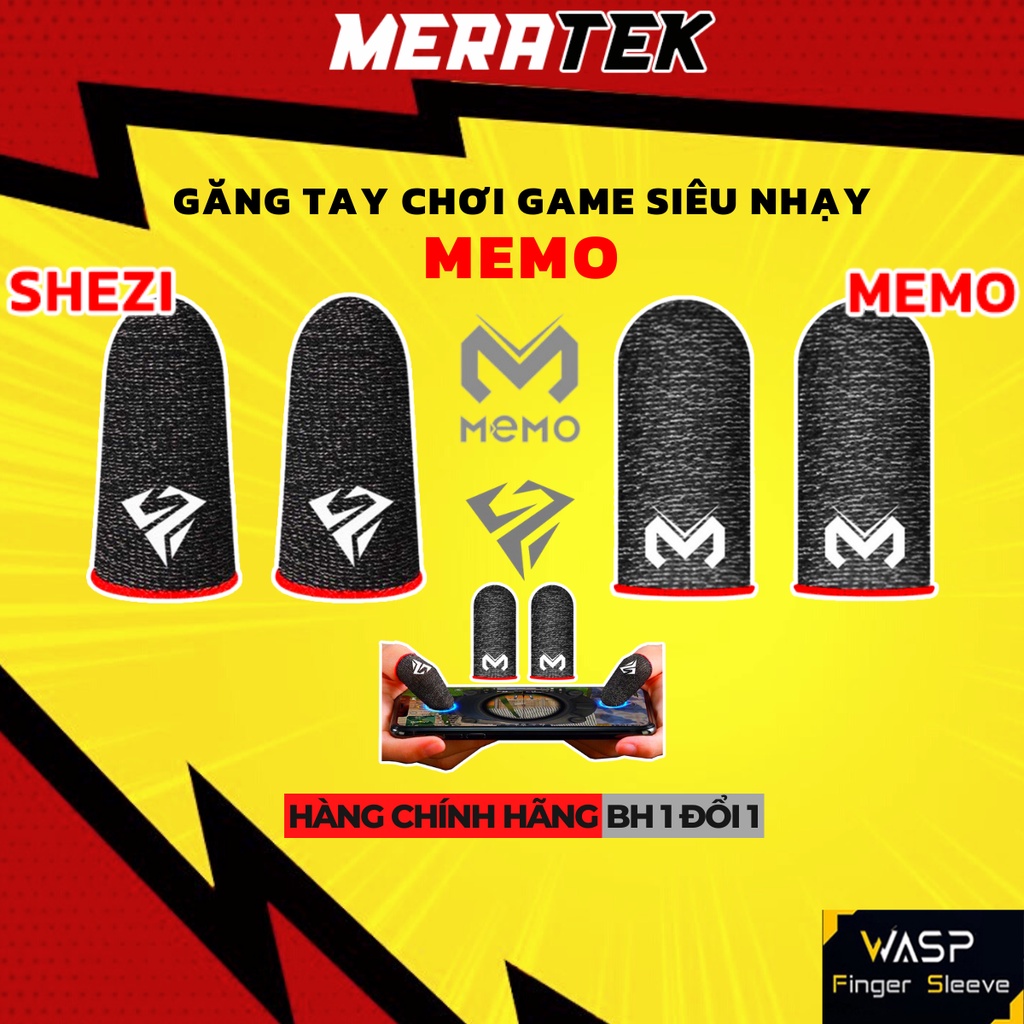 Găng Tay Chơi Game Ff Pubg Liên Quân Memo Shezi Bạc Sợi Thủy Tinh Cao Cấp - Bao Tay Chơi Game Chống Mồ Hôi - MeraTek