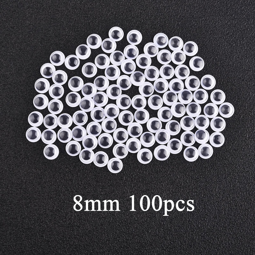 100 cái/gói búp bê nhựa mắt búp bê DIY đồ chơi nhồi bông mắt búp bê con rối khủng long mắt phụ kiện búp bê sang trọng không tự dính