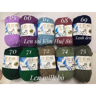 Len milk bò ( từ màu 51 đến 92)