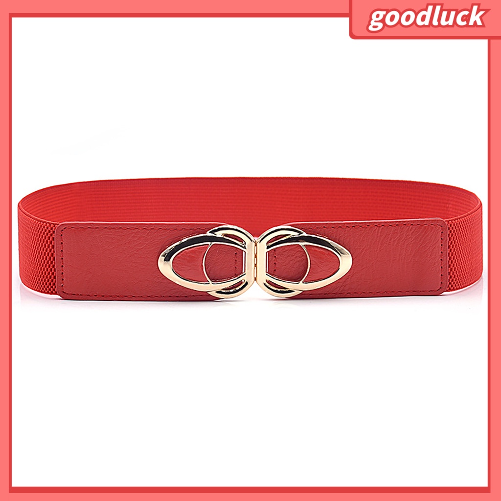 Thắt Lưng Giả Da Bản Rộng Khóa Kim Loại Nhiều Màu Sắc Co Giãn Điều Chỉnh Được Nhanh Chóng Dành Cho Nữ Dự Tiệc