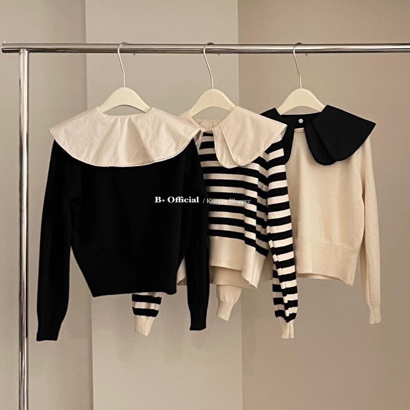 Áo len bèo cổ tiểu thư