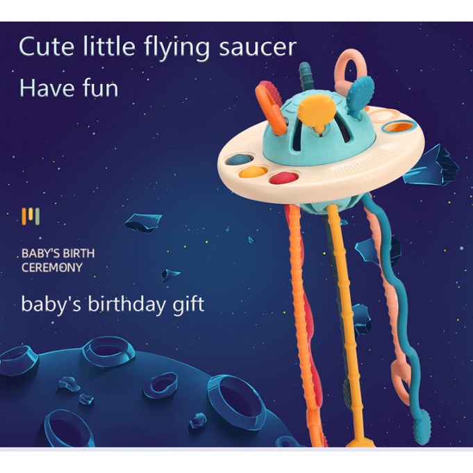 Đồ Chơi Đĩa Bay UFO Bằng Silicone Cấp Thực Phẩm Cho Bé