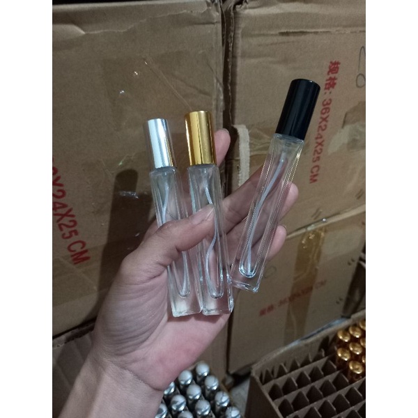 COMBO 273c - 1 thùng 273 chai chiết nước hoa trụ vuông 10ml thủy tinh dạng xịt