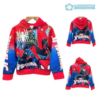 Áo khoác siêu nhân người nhện, spiderman cho bé trai chất vải thun cực đẹp mẫu mới  AK39