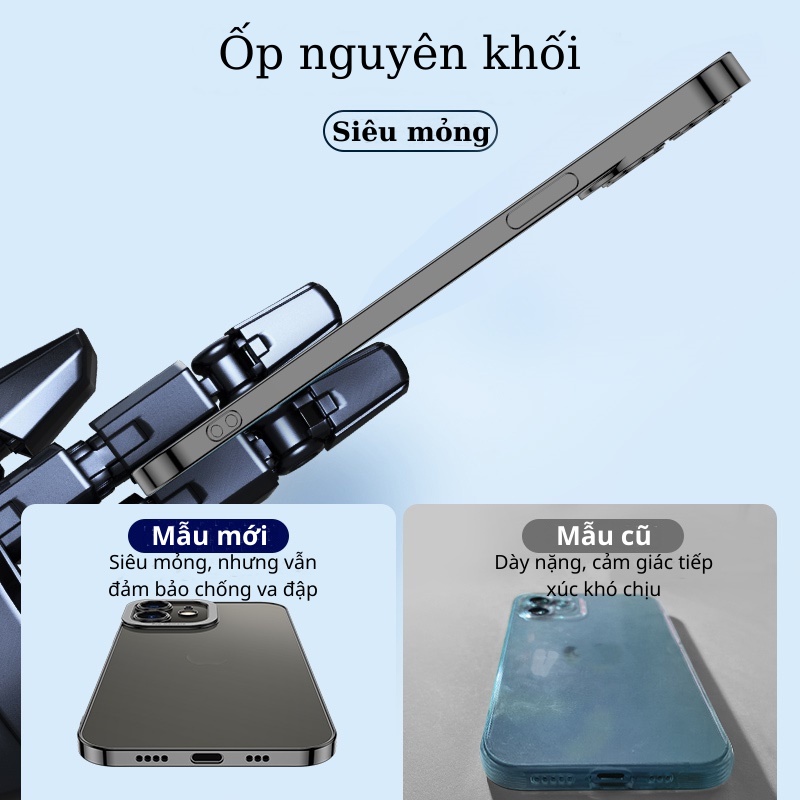 Ốp lưng trong suốt màu bạc vàng Gold Silver sang trọng X/Xs/11/11pro/11promax/12/12pro/12promax/13/13p/13pm BenZ Store