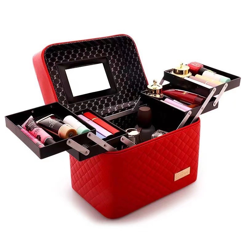 Cốp đựng đồ dụng cụ nail, mi, phun xăm kt20x28x24cm (3 màu trơn mới)