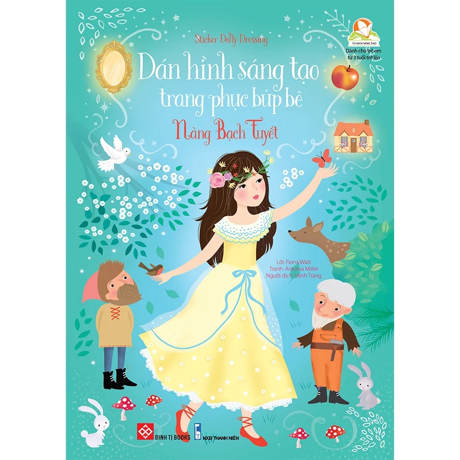 Sách - Sticker dolly - Dán hình sáng tạo trang phục búp bê - Usborne - Sách bóc dán cho bé gái