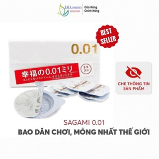[Giao siêu tốc/Che Tên] Bao cao su Sagami Original 0.01 - Siêu Mỏng - nội địa nhật - Hộp 5 Chiếc BCS