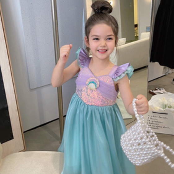 Đầm Công Chúa Không Tay Mùa Hè Phong Cách Phương Tây Mới Nhất Cho Bé Gái